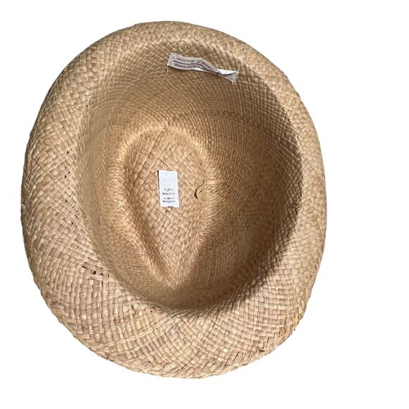 Vintage 100% Raffia Natural Straw Fedora Hat | Handmade in Madagascar - Picture 6 of 9